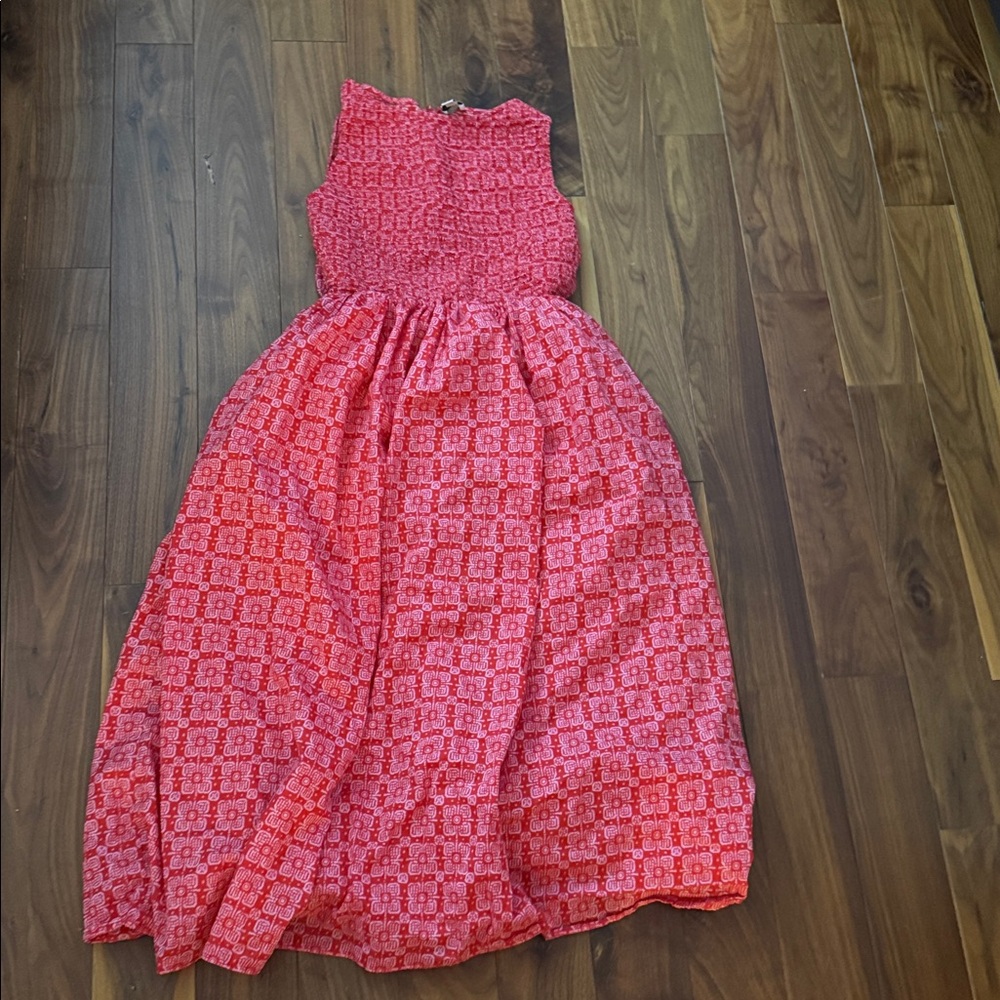 J. Crew Smocked Boatneck Midi Dress - Picture 2 of 4